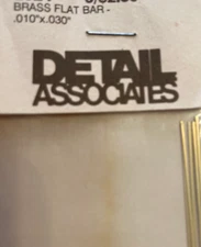 Detail Associates Flat Brass Wire pkg(4) .010 x .030in .04 x .08cm 2524