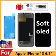 US For iPhone 13 Soft OLED Screen Replacement Touch LCD Display Digitizer +Tools