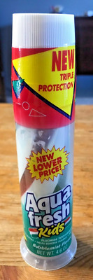 Vintage Unopened Aqua Fresh Kids Toothpaste Pump NOS 1990s Y2K Collectible