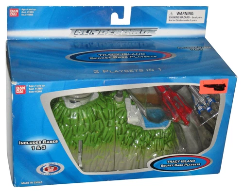 Thunderbirds Tracy Island (2004) Bandai Secret Base Toy Playsets 2 In 1 - (Bases