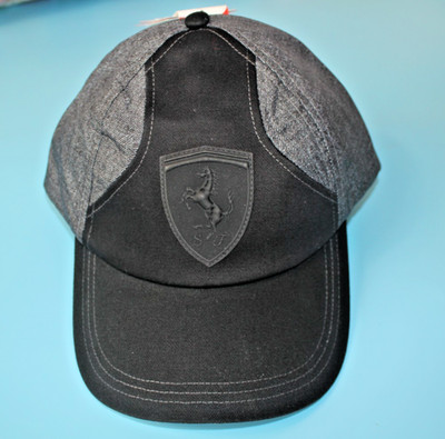 Ferrari Cap Baseball Cap Puma Hat Scuderia Original Packaging & New Grey/Black Cap