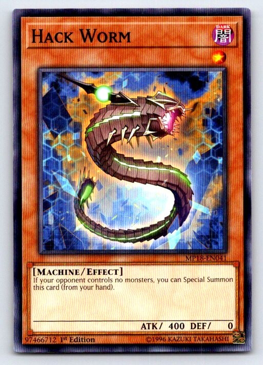 Hack Worm Common 2018 Mega-Tins Mega Pack Yu-Gi-Oh 1st Edition