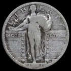 1921 P Standing Liberty Silver Quarter 25C - VG Very Good Coin - SKU#961