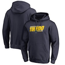 Men's Navy Toledo Rockets Double Bar Pullover Hoodie