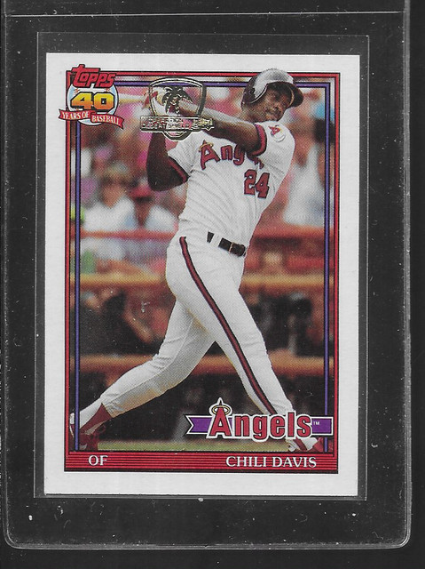 1991 TOPPS DESERT SHIELD  # 355 CHILI DAVIS NICE CARD