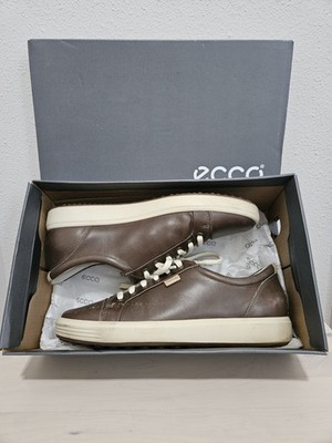 ECCO Soft 7 Women s Brown Leather Lace-Up Casual Sneakers Round Toe US 8
