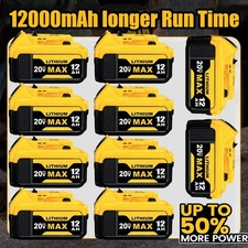 Pack 12.0AH For DeWalt 20V 20 Volt Max XR Lithium Ion Battery DCB206-2 DCB205-2