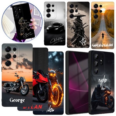 Man Motorcycle Personalised Case For Samsung S26 S25 A36 A16 15 Soft Phone Cover