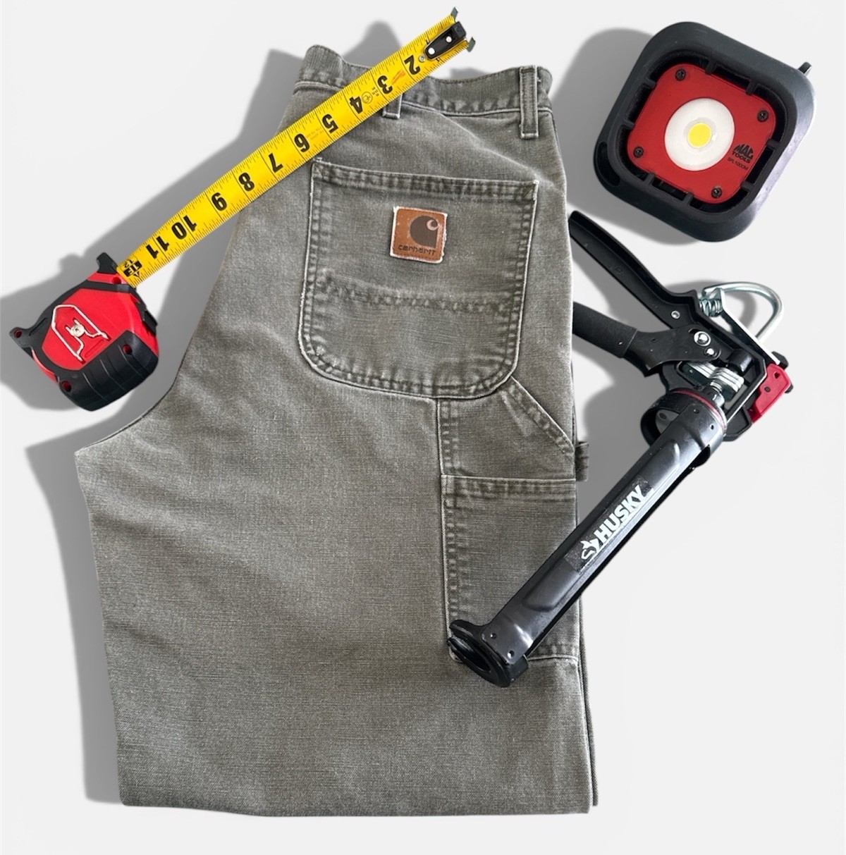 Vintage Carhartt B11 MOS Dungaree Fit Work Pants 38/32 M-36/30 Painter Faded 09