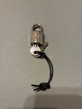 Hermes Cadena 110 Key Padlock 2 Keys Silver Used Authentic Genuine Bag