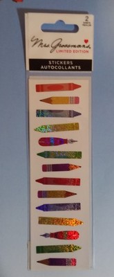 Mrs Grossman's Sticker 2 Streifen Stifte Glitzer Prismatic OVP Limited Edition 