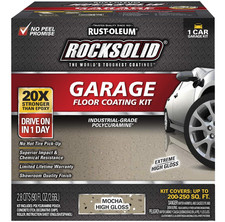 Rust-Oleum Rocksolid Garage Floor Coating Kit, Mocha, 1 Car - Extreme High Gloss