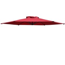 Burgundy 9ft 6 Rib Patio Umbrella Canopy Replacement Cover Canopy Only
