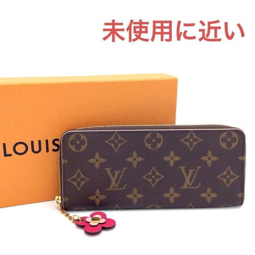 Louis Vuitton Monogram Clemence Flower Charm Long Wallet M64201