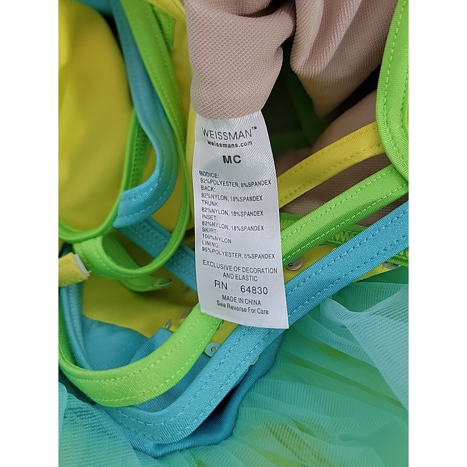 Weissman Girls Sequin Tutu Dance Costume Yellow B… - image 6