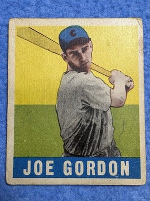 1948 1949 JOE GORDON VG+ Leaf #117 1942 AL MVP Indians Yankees FREE SHIPPING