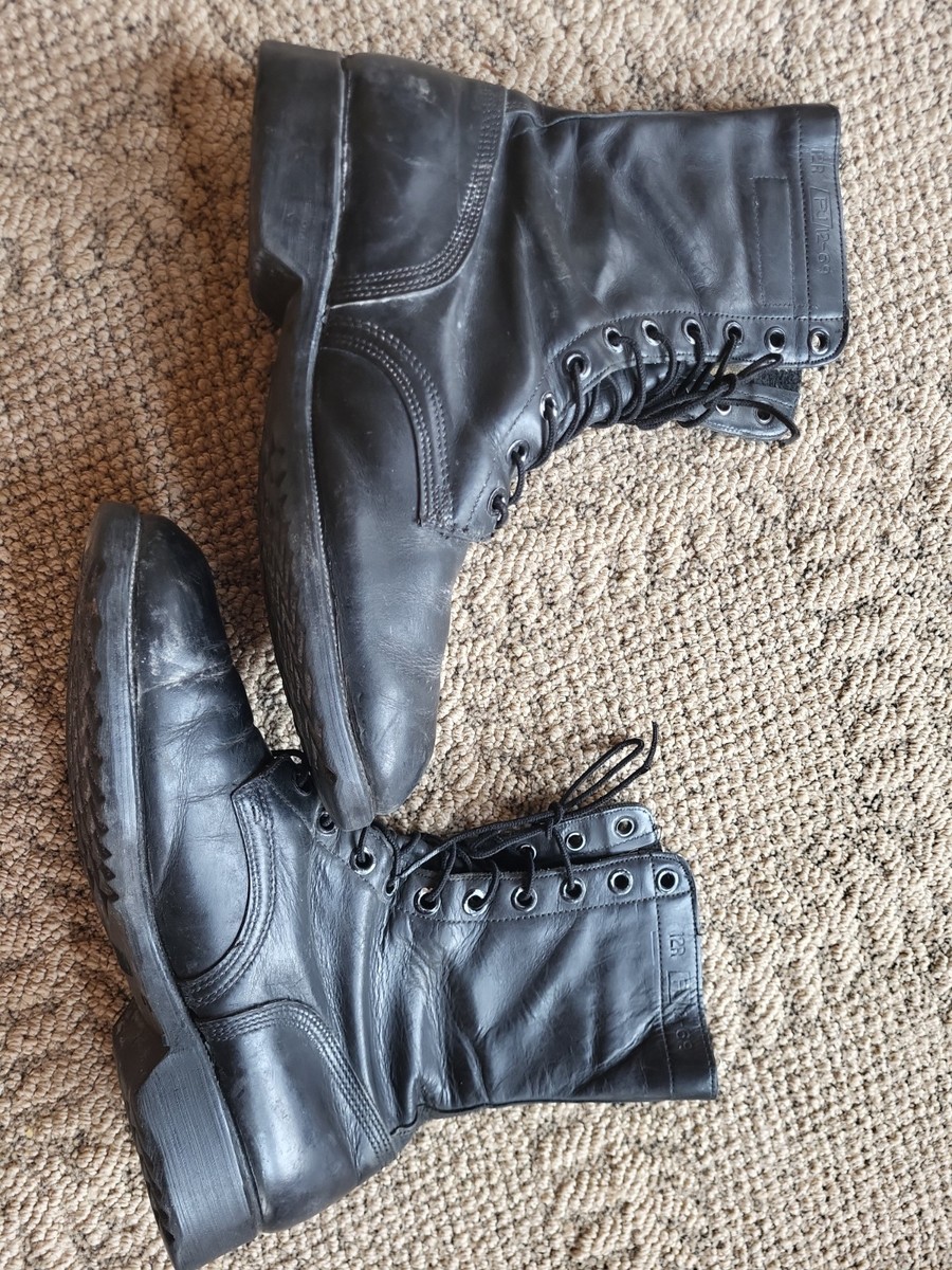 Vtg Vietnam 1960s Ro Search Hi-Pals Military Combat Boots Black Leather 12R