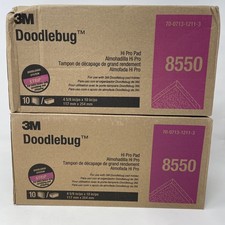 Lot of 2 | 3M Doodlebug 8550 10-PK /CASE High Productivity Stripping Pad