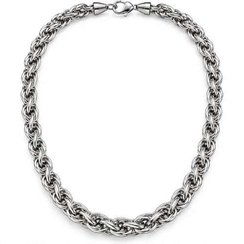 8mm Stainless Steel Wheat Chain Necklace 24 Inch Silver Men Women Jewelry - product listing photo