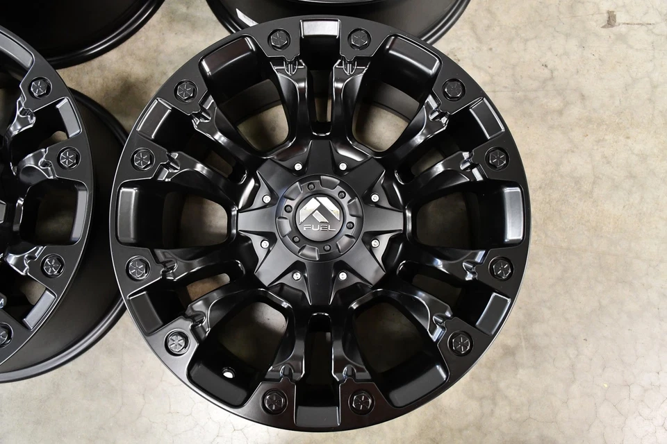 Rueda negra mate de 20" 35 mm Fuel 1 pieza D560 Vapor 20x9 5x4,5 5x120 Foto 4 de 4