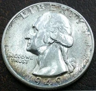 US 1949 Washington Quarter  **