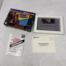 Rival Turf Super Nintendo SNES Rare Game with Box No Manual Free Shipping