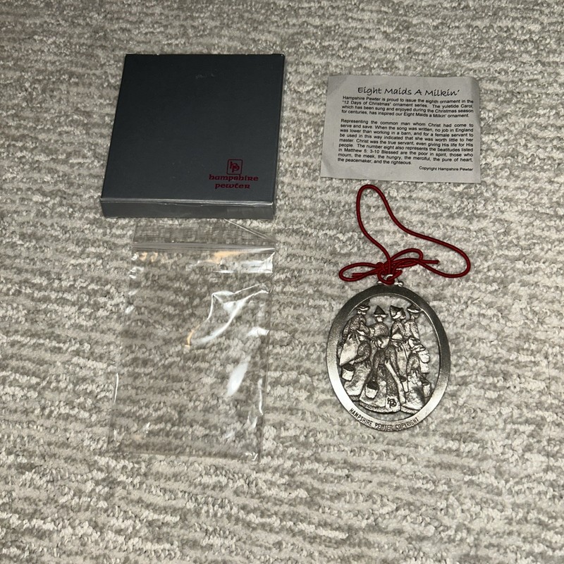Hampshire Pewter Eight Maids A Milkin’ Ornament