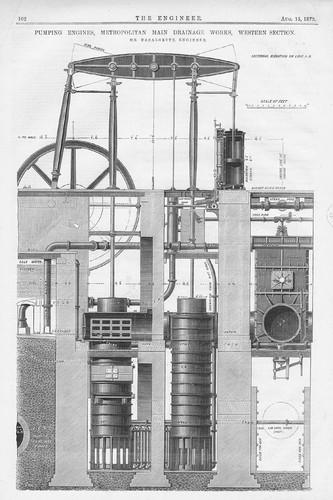 LONDON Metropolitan Drainage Works 3 x Antique Engineering Prints 1873