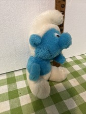 1980 Vintage SMURF Peyo Plush Nutshell Stuffed Toy by Wallace Berrie Company