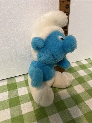1980 Vintage  SMURF Peyo Plush Nutshell Stuffed Toy by Wallace Berrie & Company