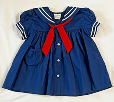 Vintage C.I.CASTRO  CO BABY GIRL SAILOR DRESS SIZE 24 MONTHS