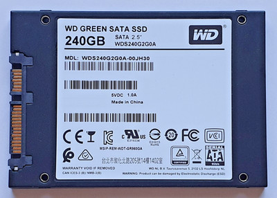 240GB SATA III Western Digital Green WDS240G2G0A-00JH30 3D NAND TLC SSD 2.5''