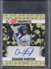 2026 Leaf Pro Set Metal #90AM-EQ1 Eduardo Quintero Mini Gold Vinyl Auto 1/1