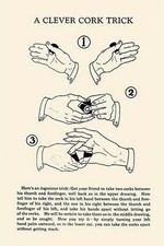 A Clever Cork Trick Harry Houdini Poster Print