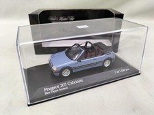 MINICHAMPS 1/43 Light Blue Metallic Peugeot 205CTI Cabriolet Collectables 17+