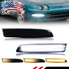Smoked Dynamic Led Front Parking Turn Signal Lights For 1994-1997 Acura Integra Smoked Dynamic Led Front Parking Turn Signal Lights For 1994-1997 Acura Integra