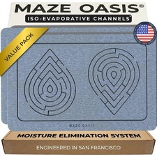 Stone Bath Mat Set 2 Pack  3D Rapid-Dry Texture   Diatomaceous Earth Mats ...