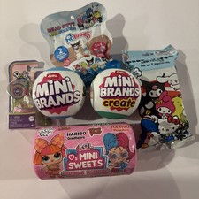 Lot de jouets mystère marque Zuru Mini, LOL, Hello Kitty, poly poche