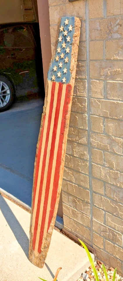Distressed American Flag, Rustic American Flag - Image 3 of 3