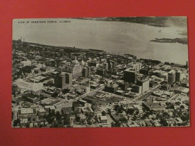 Post Card:  Downtown Peoria, Illinois - 3-1/2'' x 5-1/2''