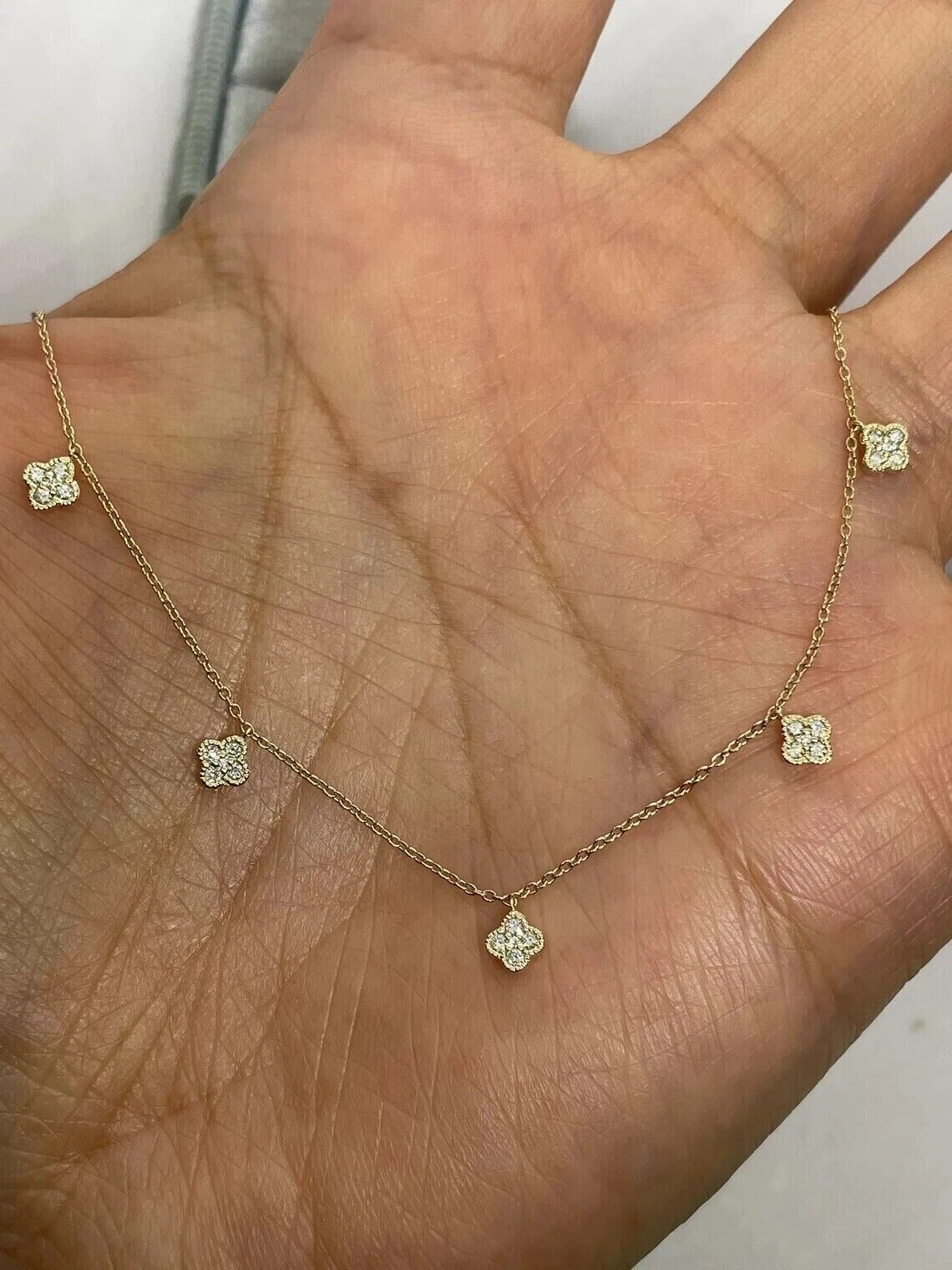 1.00 Ct Round Cut Real Moissanite Women Flower Pendant 14K Yellow Gold Plated