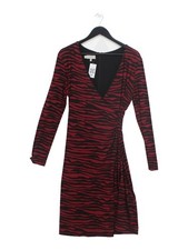 Hobbs Wrap Midi Dress UK10 in Red