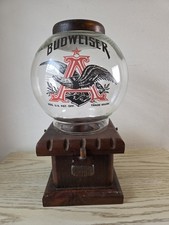 Vintage Budweiser Anheuser Busch Peanut Candy Gum-Ball Dispenser Glass Globe
