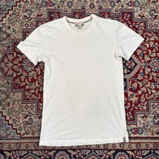 Burberry White Blank T Shirt Size Medium Casual 