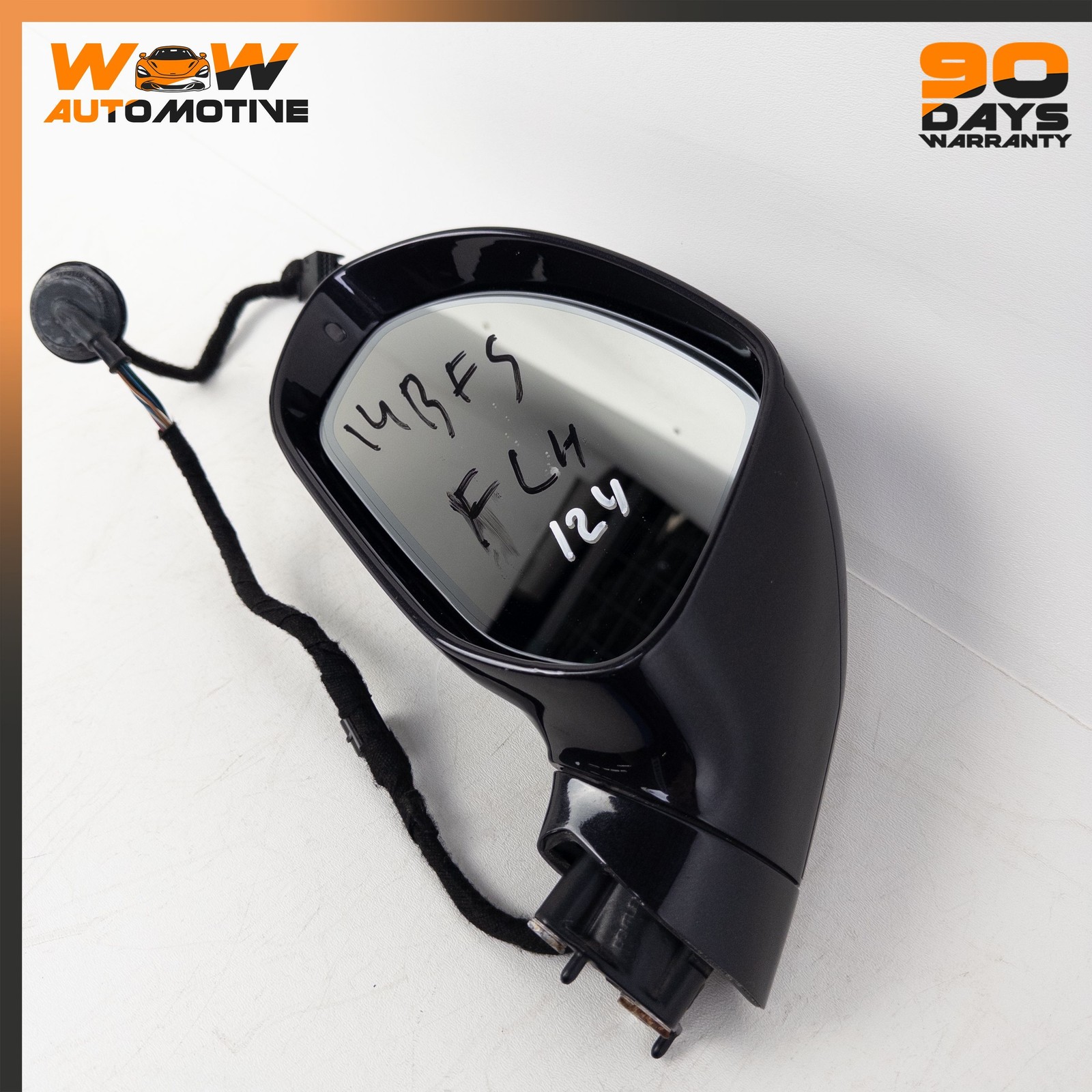 14-19 BENTLEY FLYING SPUR FRONT LEFT EXTERIOR REAR VIEW DOOR MIRROR BLACK OEM