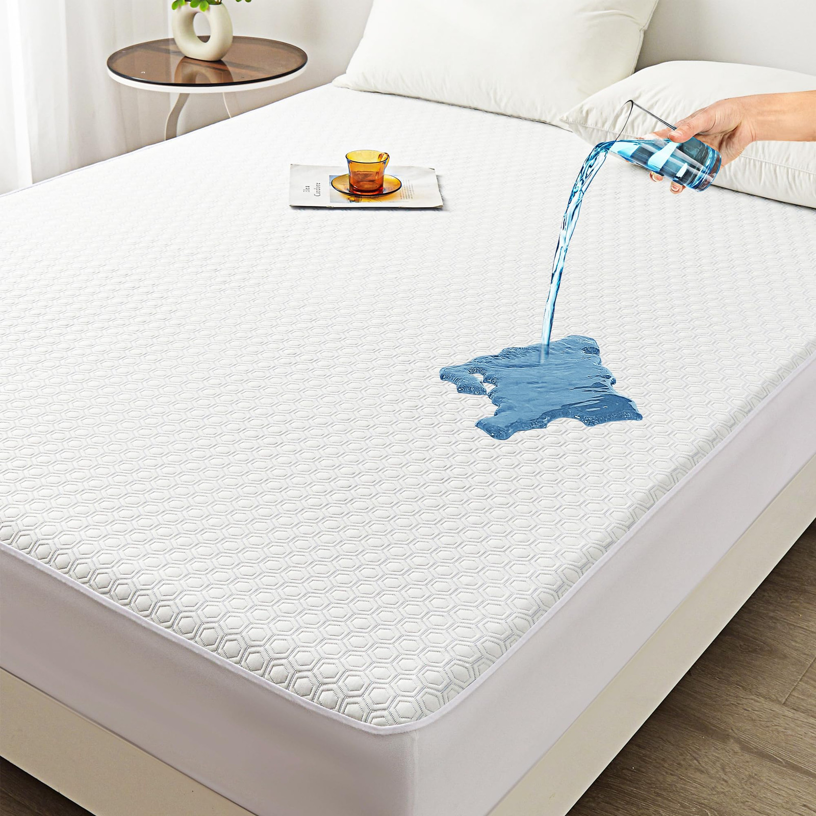 Premium Queen Nylon Mattress Protector – Waterproof, Smooth & Noiseless
