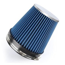 6" 152mm Cold Air Intake Filter Clamp-On Cone Filter 7 inches Tall Blue