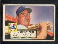 1952 Topps #129 Johnny Mize GOOD