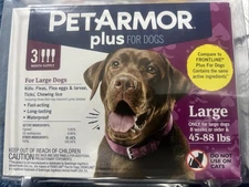 PetArmor Plus Flea & Tick Spot Treatment for Large Dogs - 3 Pack (5307)