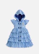 Disney Store Princess Cinderella Girl Swimsuit Hooded Cover Up Size 7/8